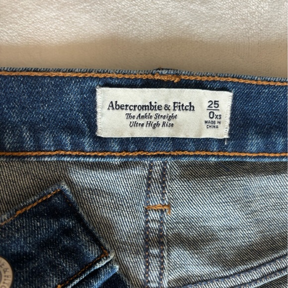 Abercrombie & Fitch Jeans Size 0XS Ultra high rise Dark Blue - Picture 11 of 12